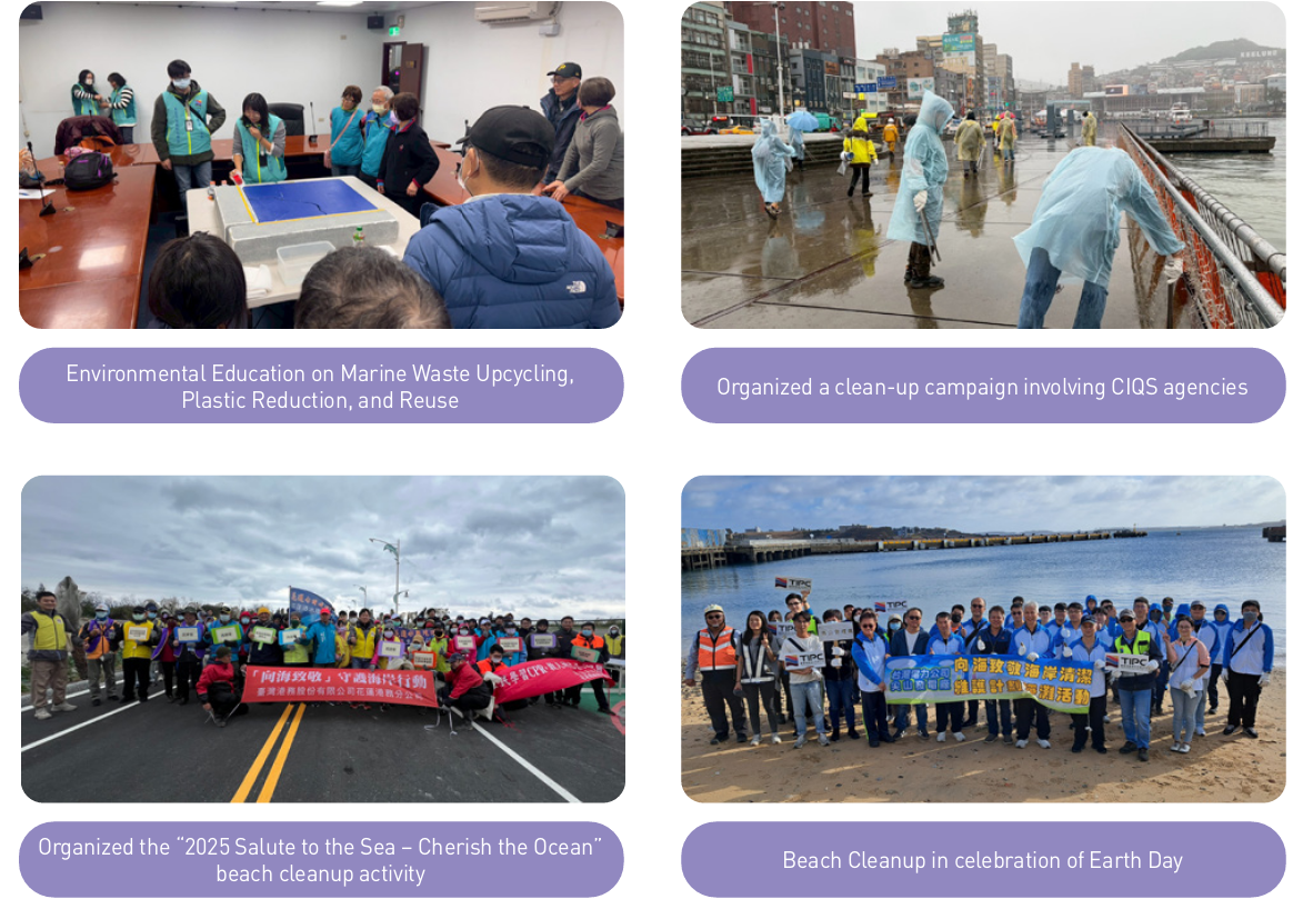 2025 to implement beach and port clean-up initiatives, marine conservation programs and environmental education activities.