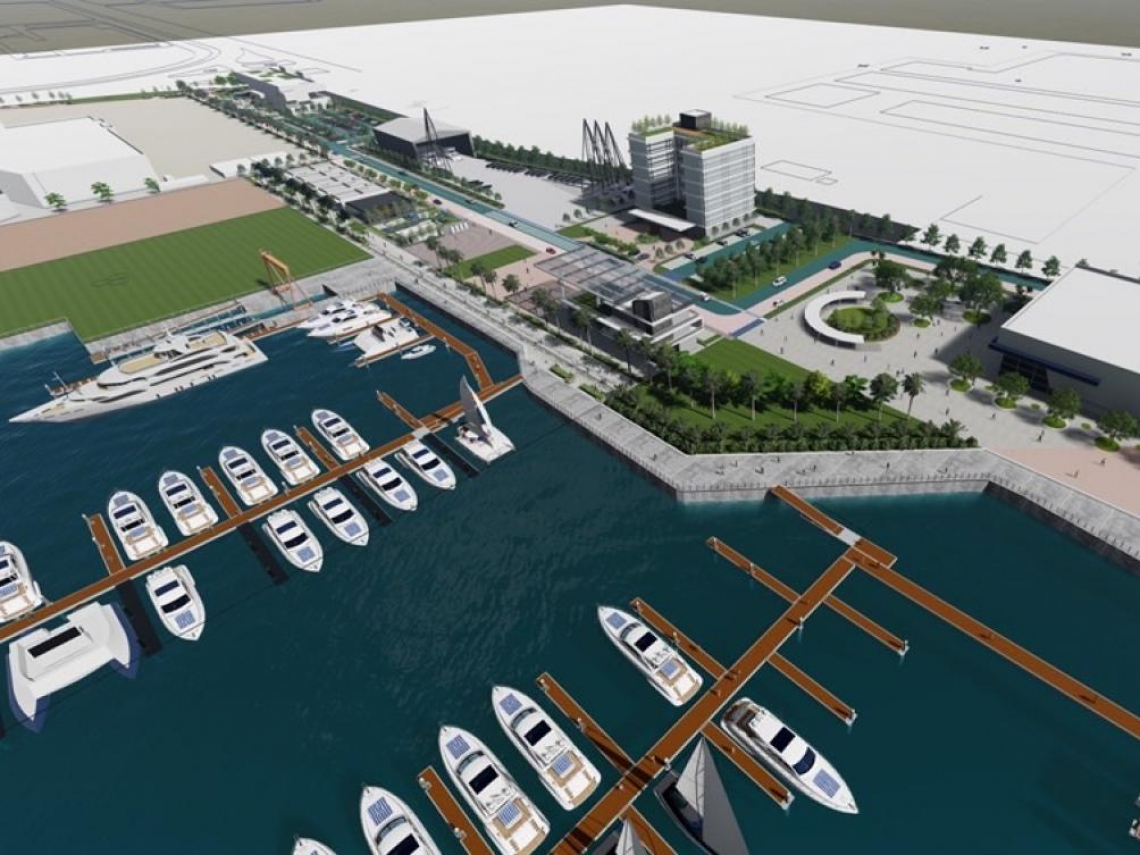 Schematic diagram of the planning of Taichung Port marina area(Provided by Argo Yachts Development Co., Ltd)