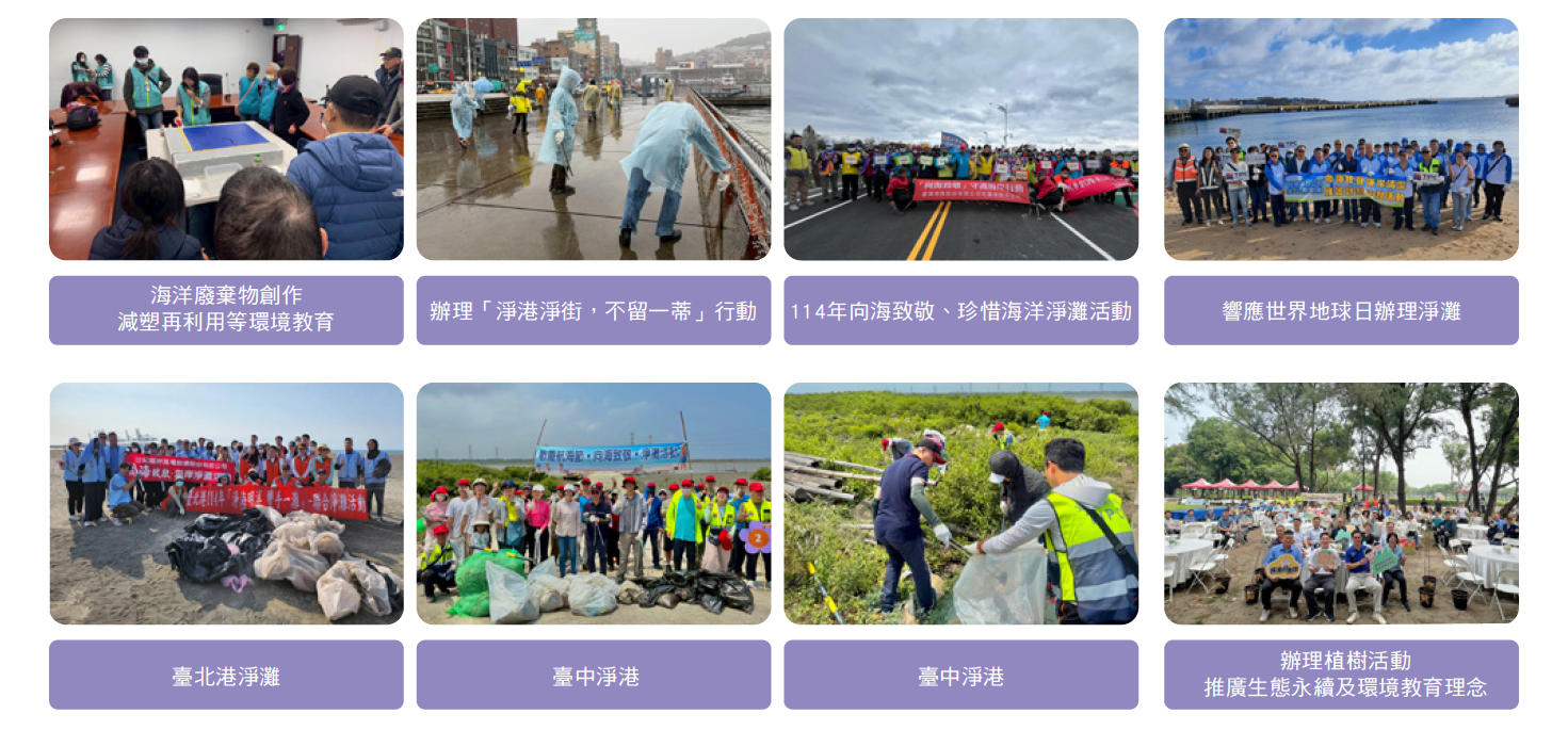 港務公司2025年推動淨灘淨港、海洋保育及環境教育