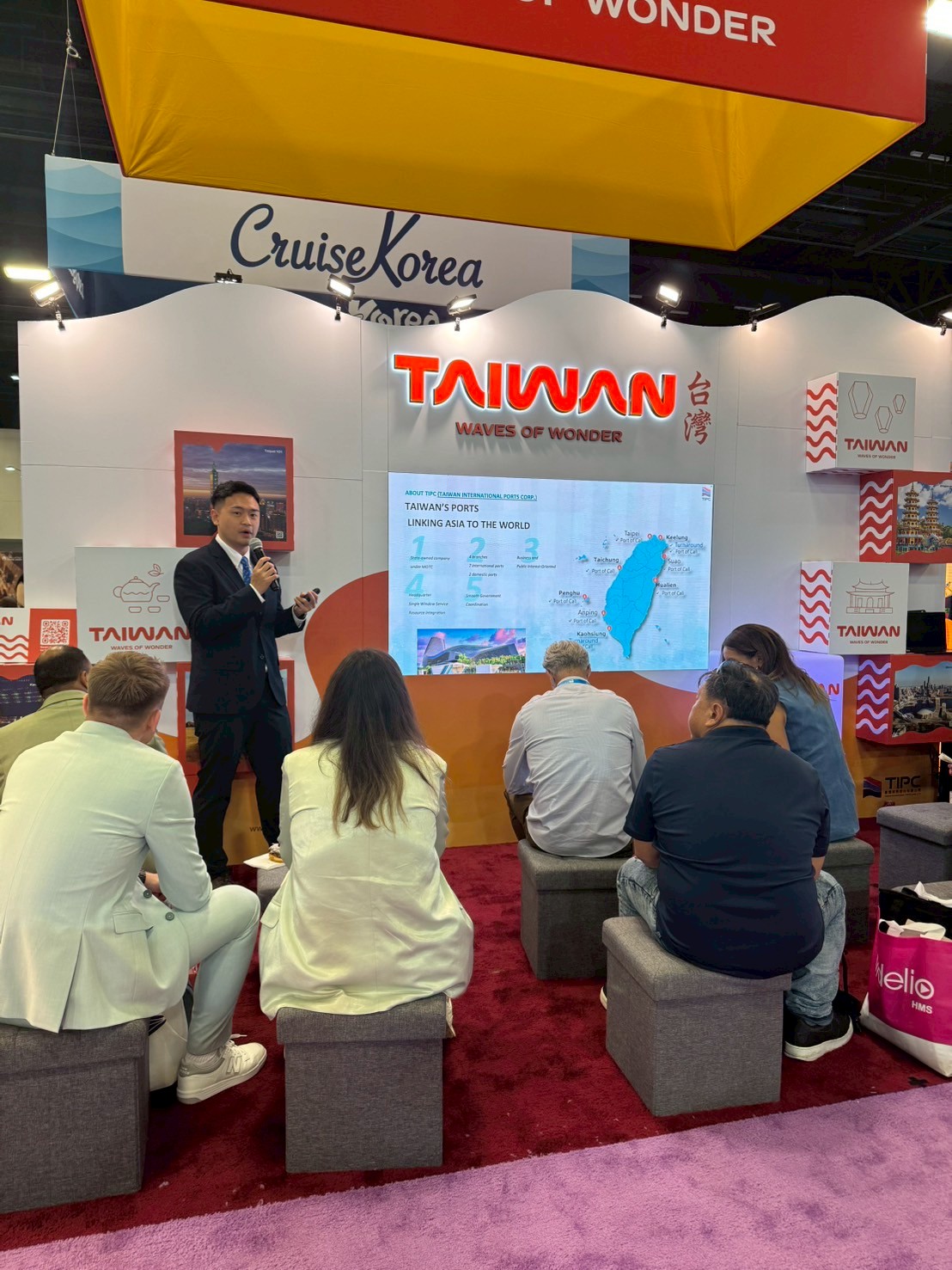 TIPC introducing Taiwan’s advantages and port facilities to cruise company representatives
