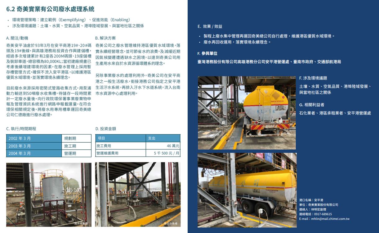 2023年安平港奇美實業有限公司廢水處理系統