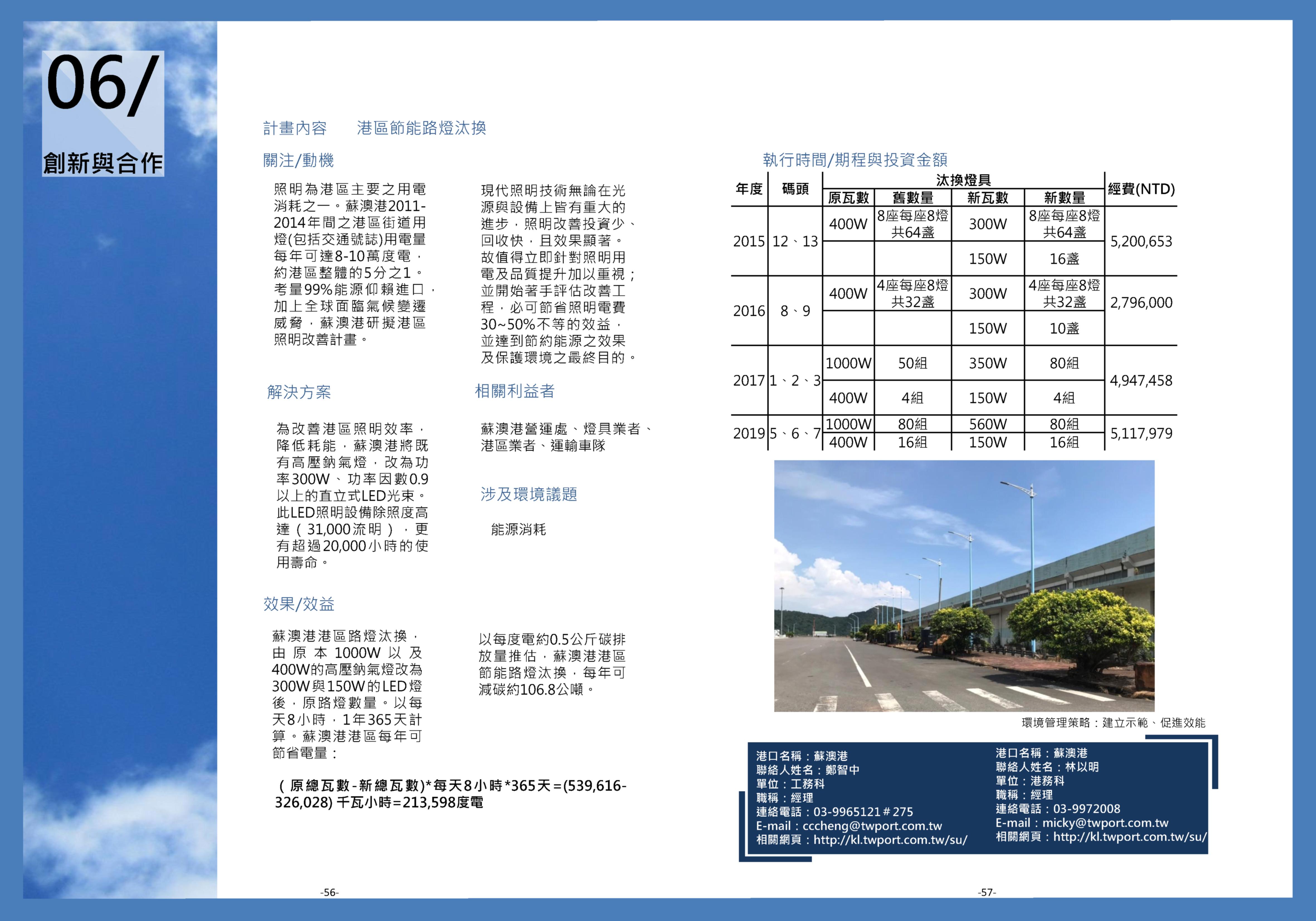 108年港區節能路燈汰換