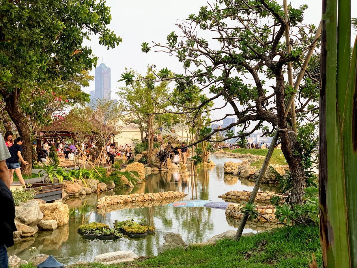 蓬萊商港區新闢親水空間-水花園