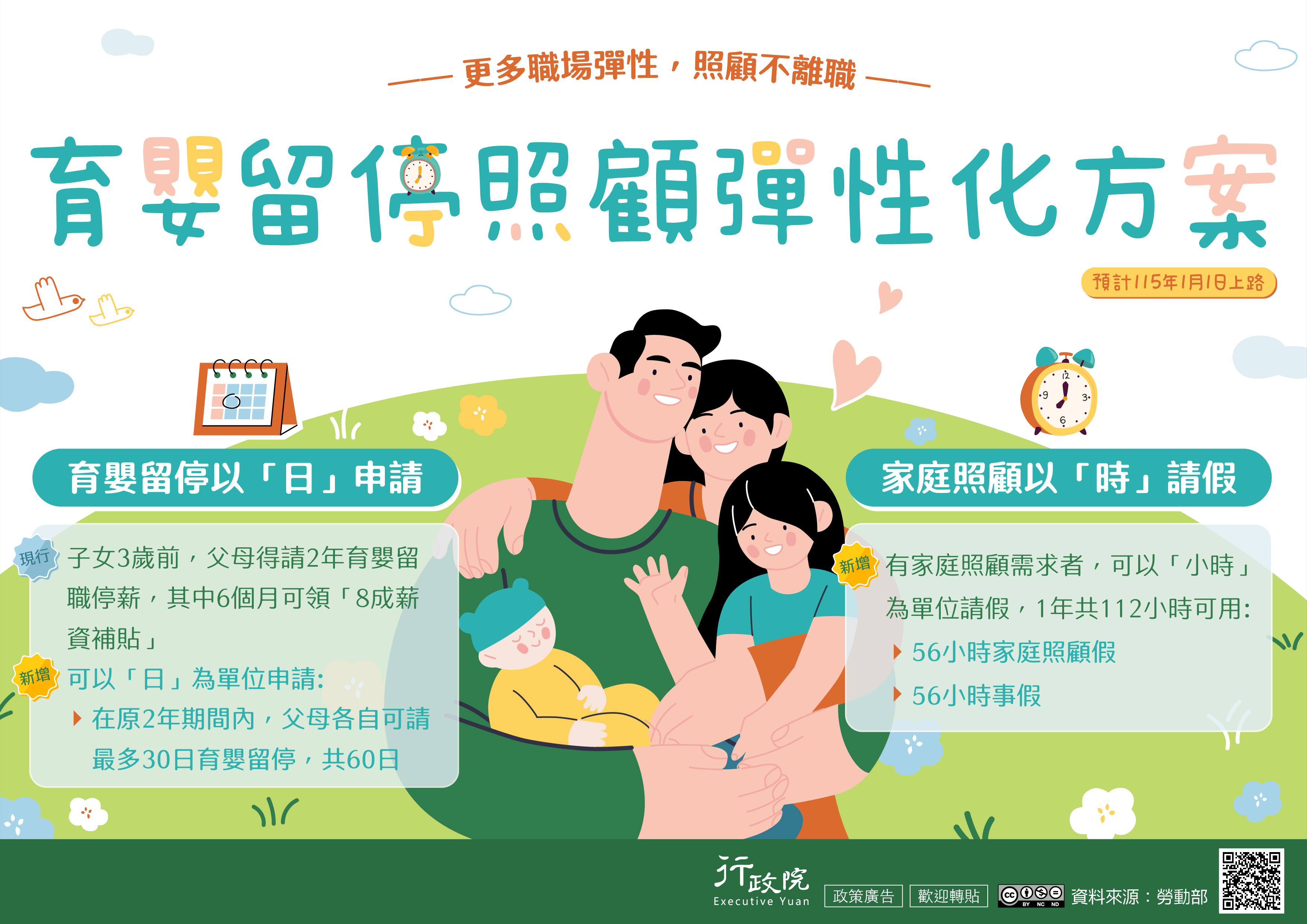 育嬰留停照顧彈性化方案